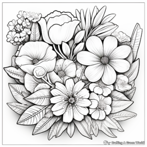 Botanical Abstract: Creative Flower Art Coloring Pages 2