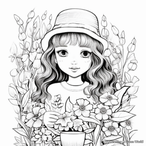 Botanical Aesthetic Coloring Pages for Plant Lovers 1