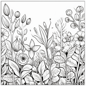 Botanical Aesthetic Coloring Pages for Plant Lovers 4
