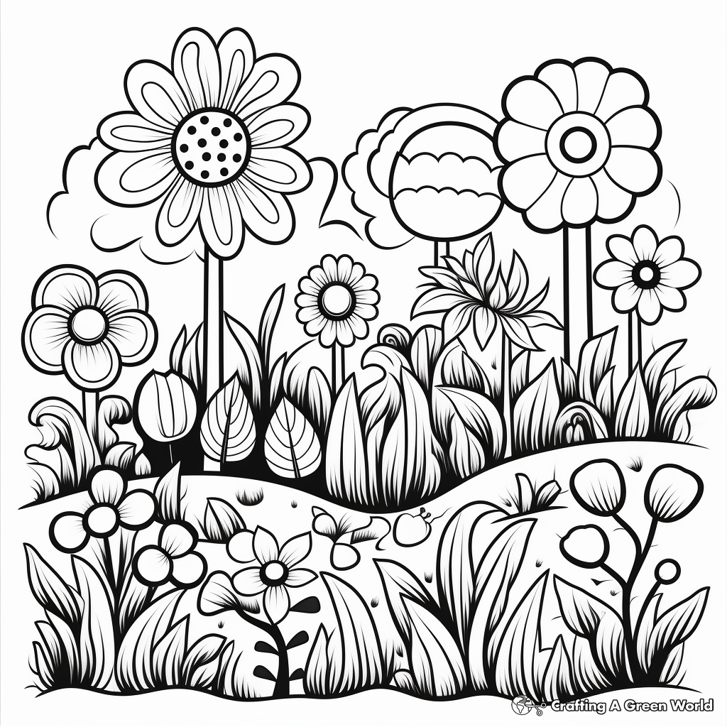 Botanical Garden Designs Coloring Pages 1