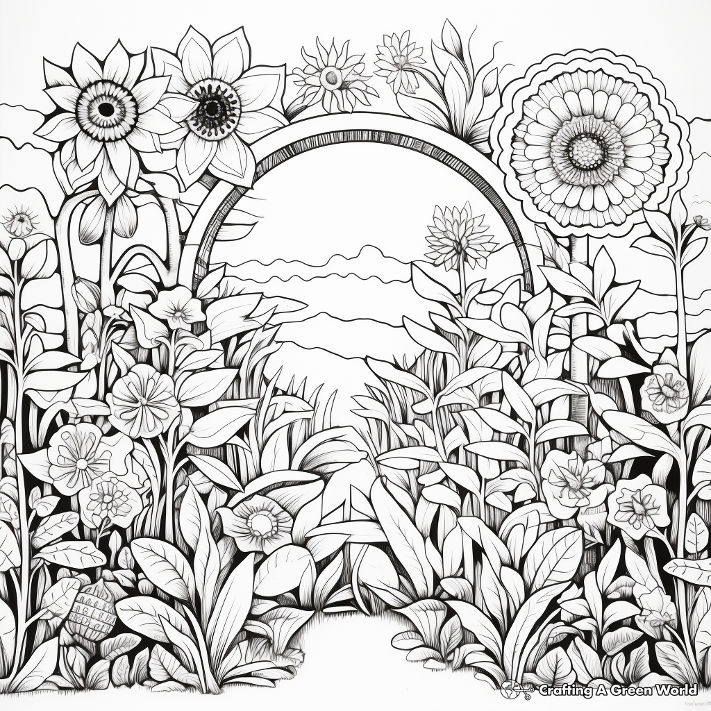 Botanical Garden Designs Coloring Pages 4