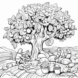 Bountiful Fig Harvest Coloring Pages 1
