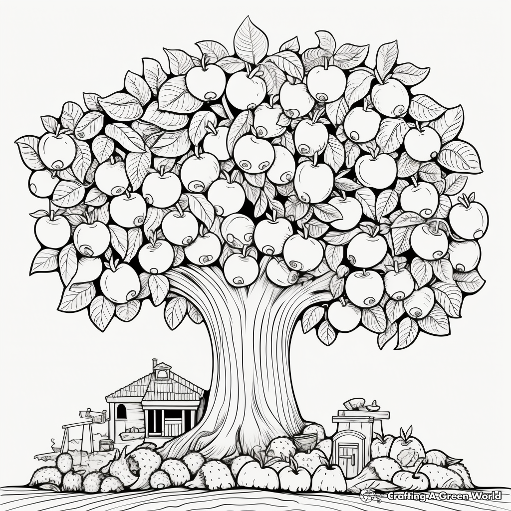 Bountiful Fig Harvest Coloring Pages 2
