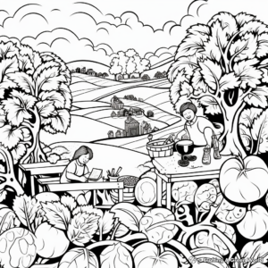 Bountiful Fig Harvest Coloring Pages 4