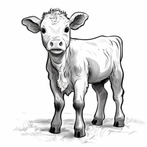 Brave Baby Bull Coloring Pages for Excitement 2