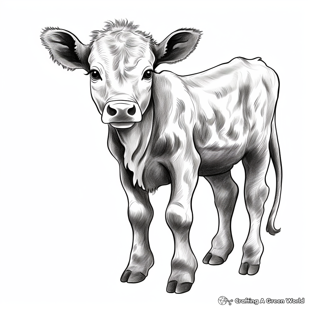 Brave Baby Bull Coloring Pages for Excitement 3