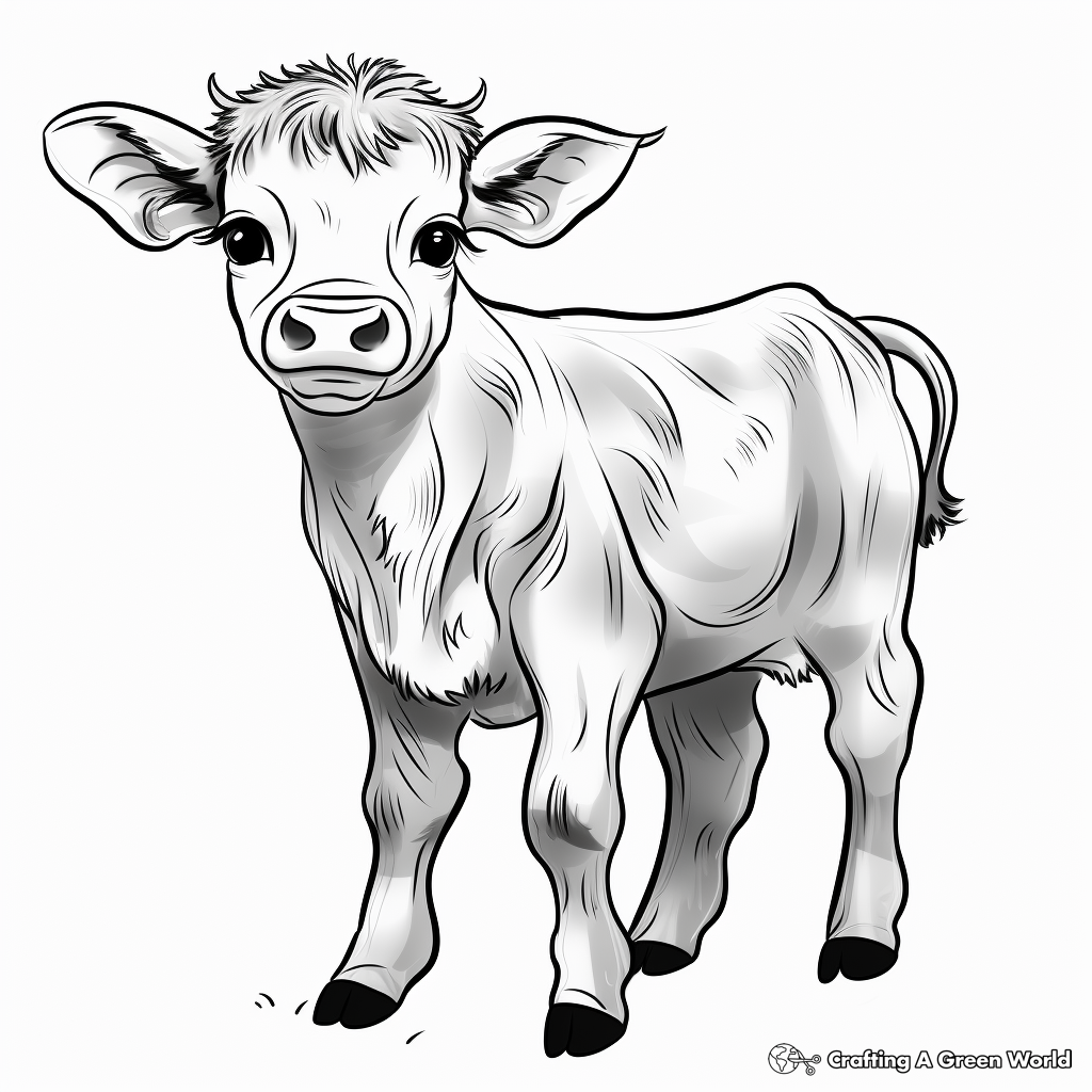 Brave Baby Bull Coloring Pages for Excitement 4