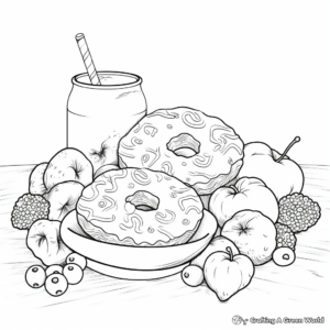 Bread and Cereal Group Coloring Pages 4