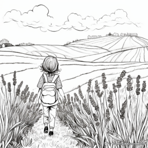 Breathtaking Lavender Fields Coloring Pages 3