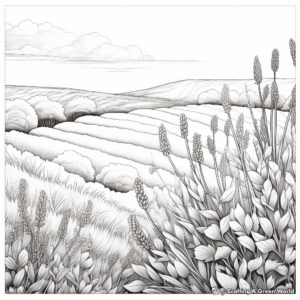 Breathtaking Lavender Fields Coloring Pages 4