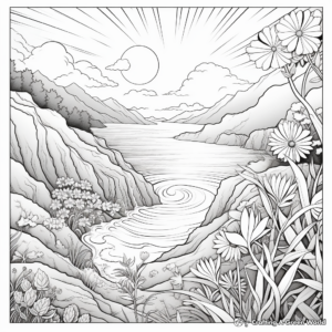 Breathtaking Nature Scenes Coloring Pages 1