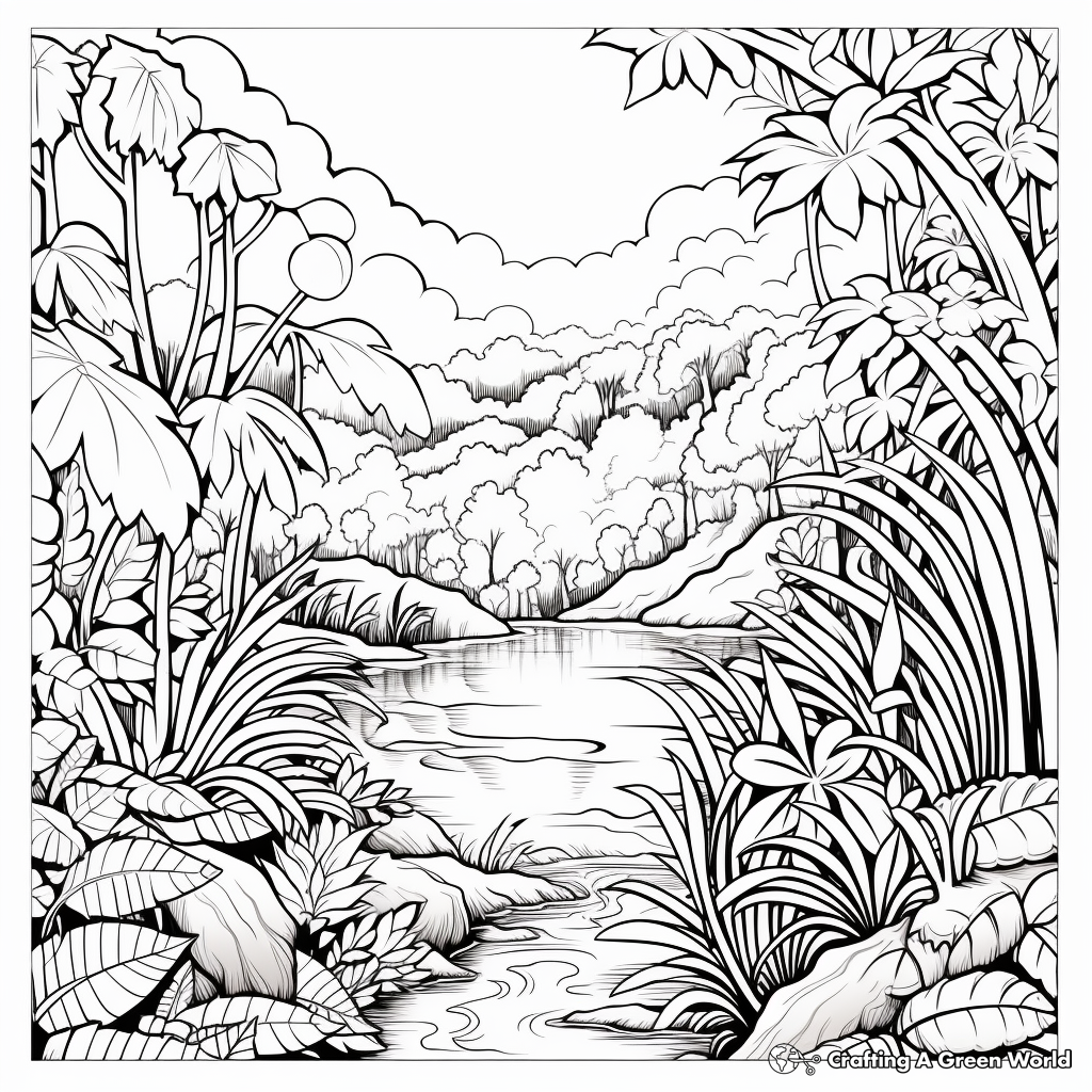 Breathtaking Nature Scenes Coloring Pages 4
