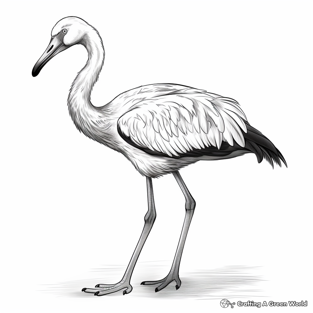 Bright and Beautiful Flamingo Coloring Pages 1