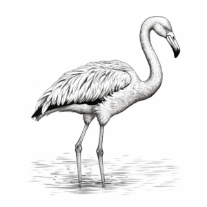 Bright and Beautiful Flamingo Coloring Pages 4