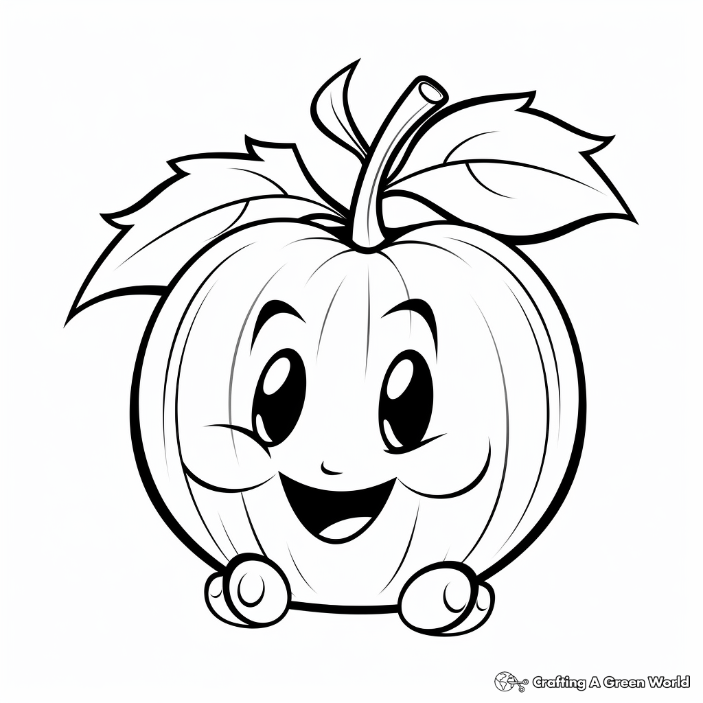 Bright and Happy Apple Coloring Pages for Kids 1