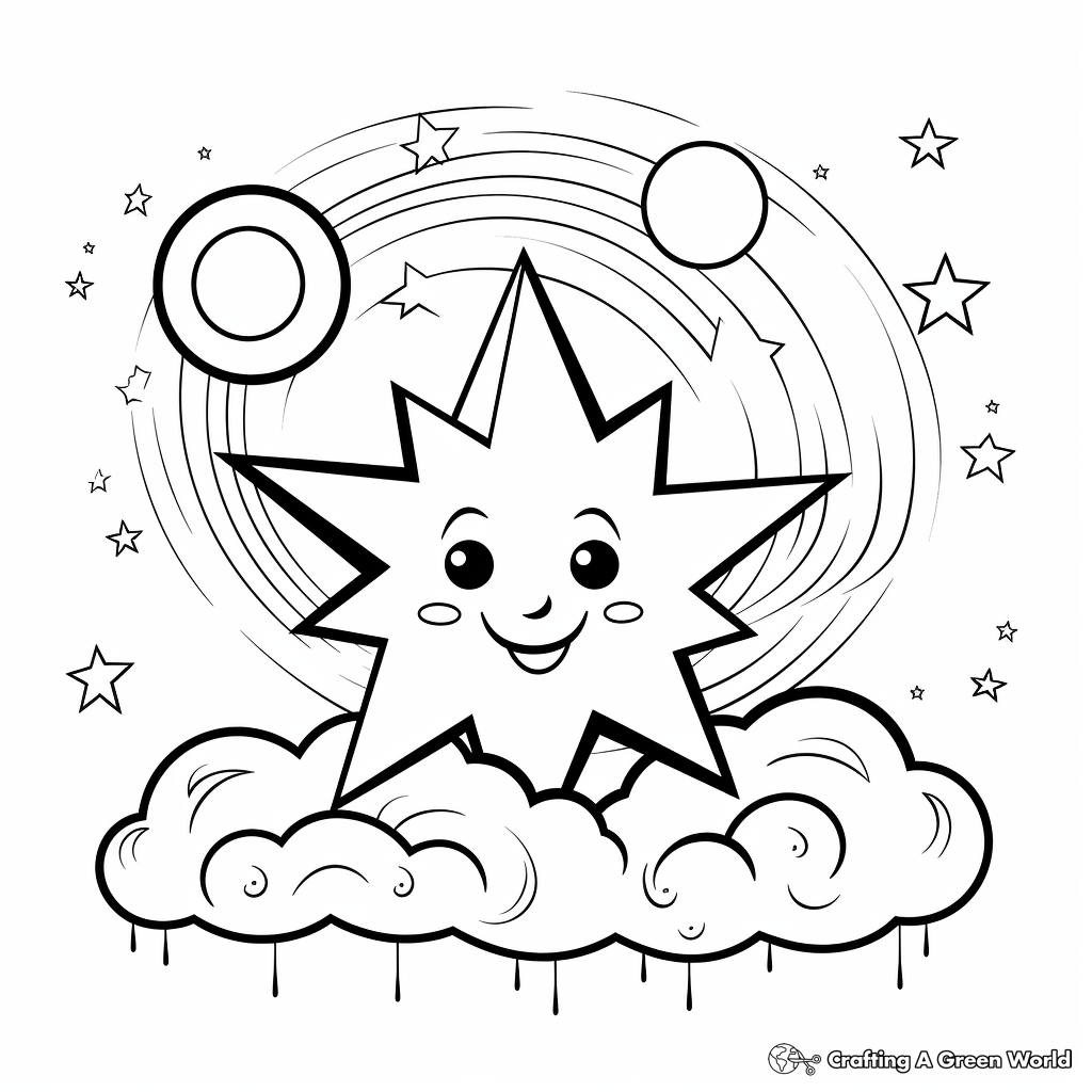 Bright and Shiny Star Coloring Pages 3