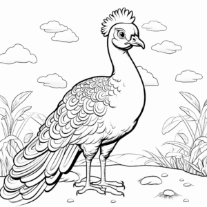 Bright and Vibrant Peacock Coloring Pages 1