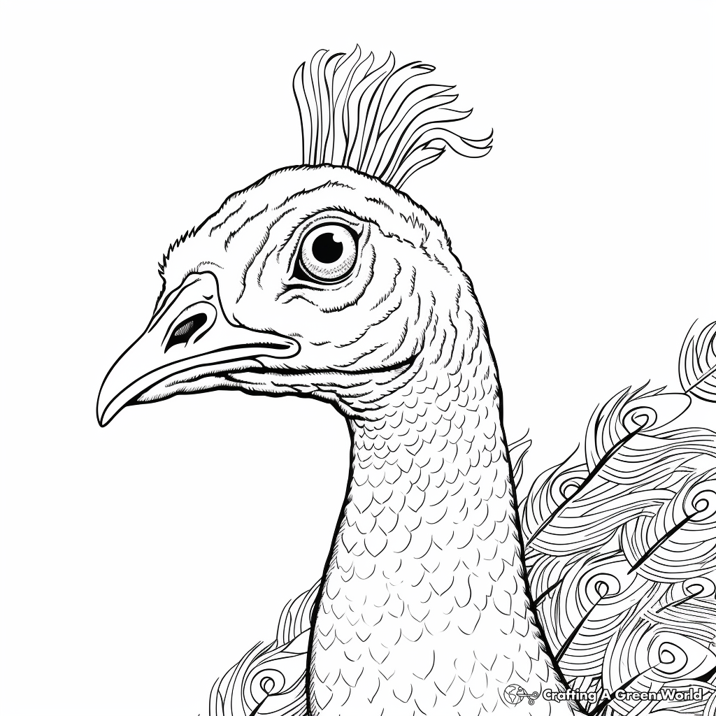Bright and Vibrant Peacock Coloring Pages 2