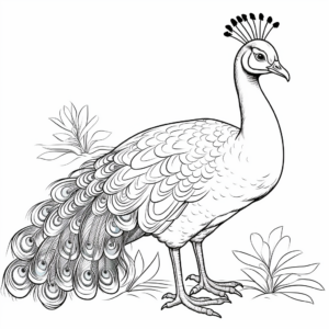Bright and Vibrant Peacock Coloring Pages 3