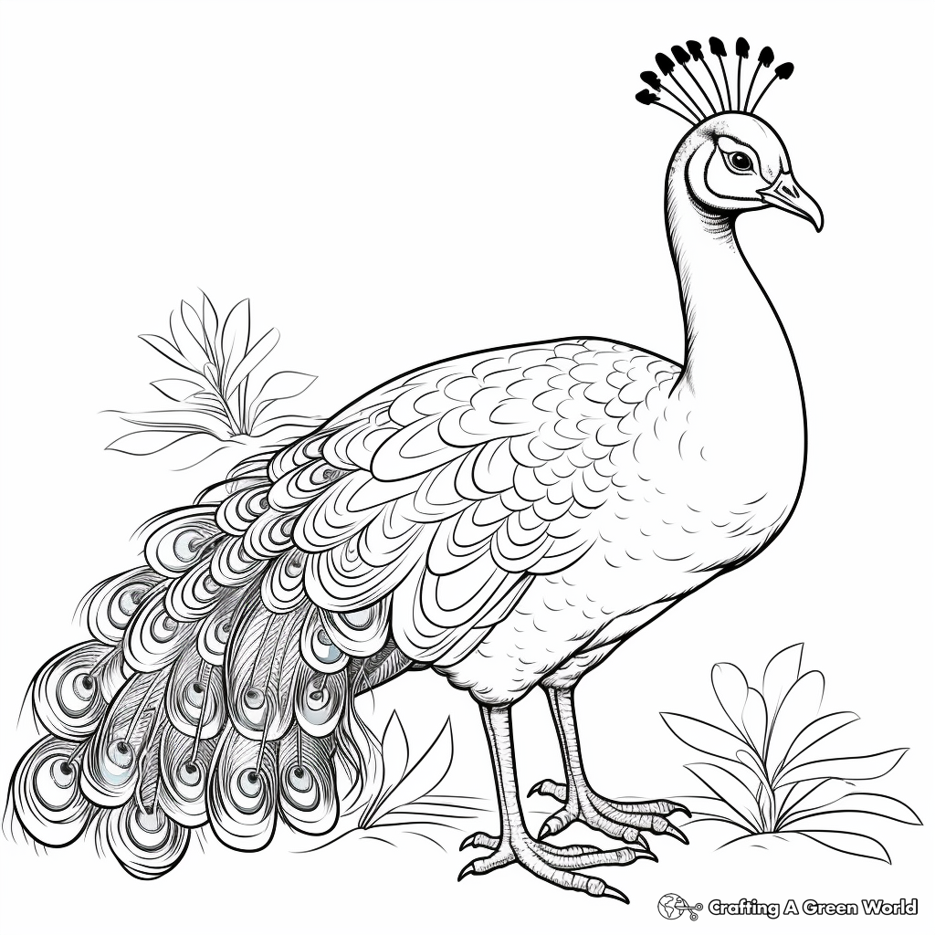 Bright and Vibrant Peacock Coloring Pages 3