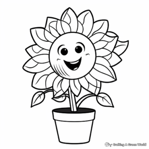 Bright Marigold Flower Coloring Pages 2