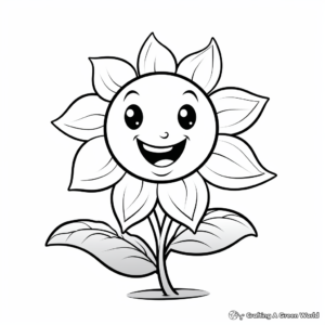 Bright Marigold Flower Coloring Pages 4