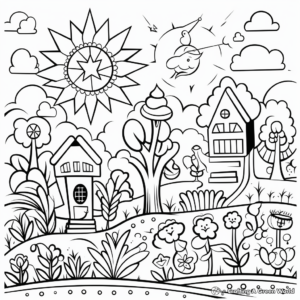 Bright Spring Coloring Pages 2