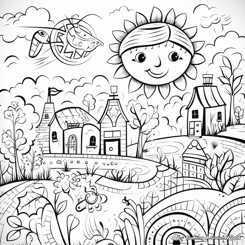 Bright Spring Coloring Pages 4