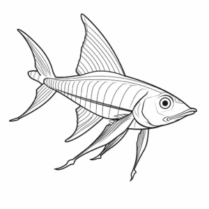 Broadbill Swordfish Coloring Page for Animal Lovers 3