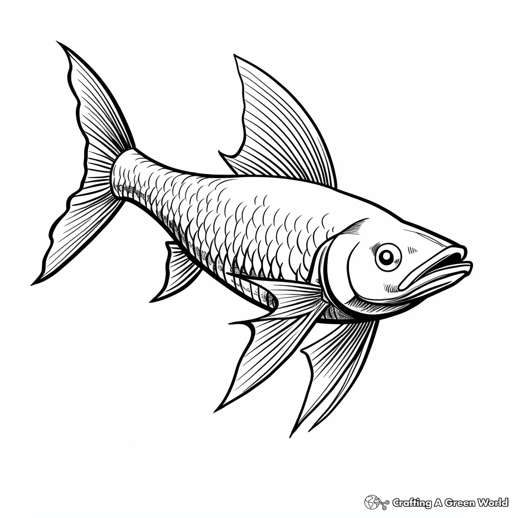 Broadbill Swordfish Coloring Page for Animal Lovers 4
