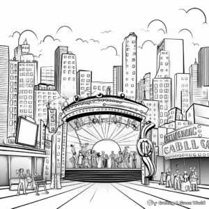 Broadway Musical Stage Coloring Pages 1