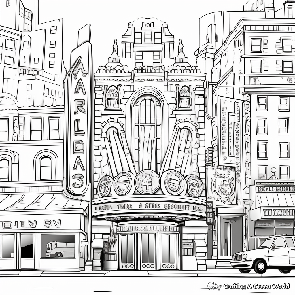 Broadway Musical Stage Coloring Pages 3