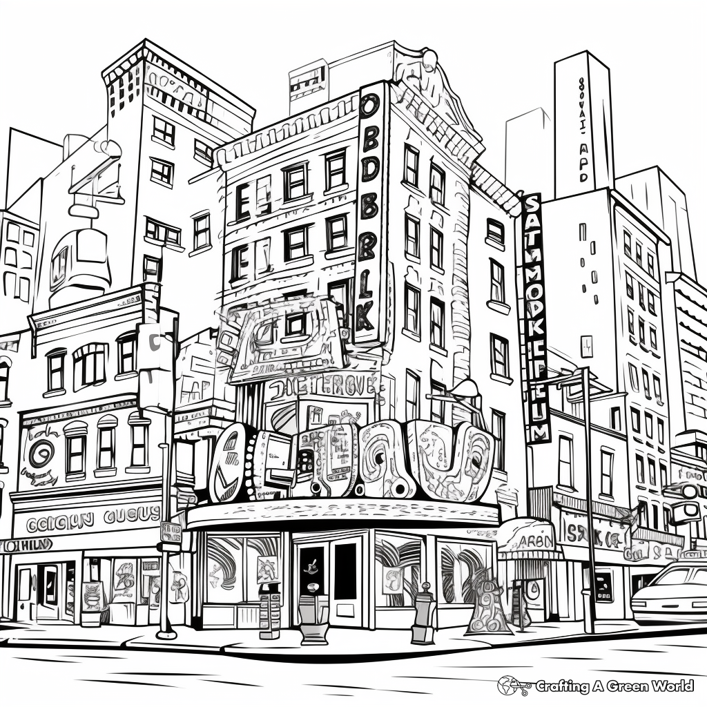 Broadway Musical Stage Coloring Pages 4