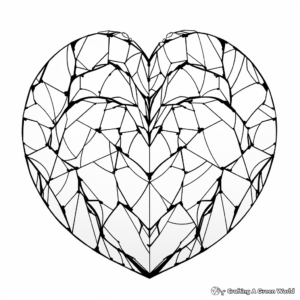 Broken Heart Mandala Pattern Coloring Pages 4