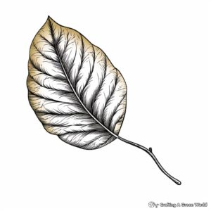 Bronze Beech Leaf Coloring Pages 2