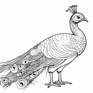 Bronze-Tailed Peacock Pheasant: Stunning Coloring Pages 2