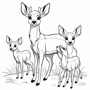 Browning Buck and Young Doe Coloring Pages 4