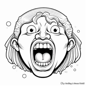 Bubble Gum in the Mouth Coloring Pages 1