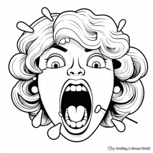 Bubble Gum in the Mouth Coloring Pages 2