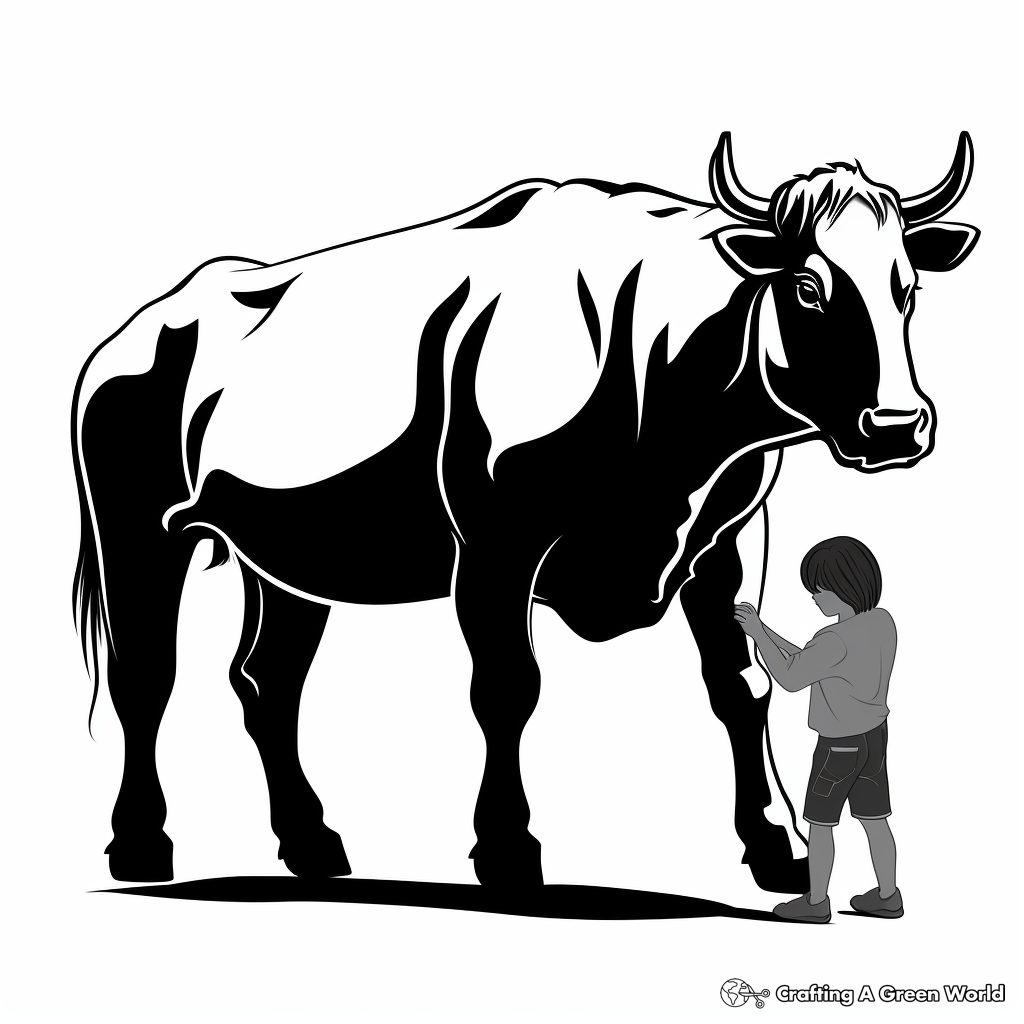Bucking Bull Silhouette Coloring Pages 2