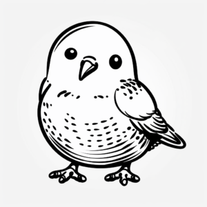 Budgie Chick Coloring Pages for Kids 3