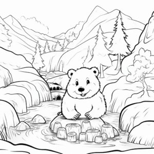 Build-A-Beaver-Dam Coloring Pages for Kids 3