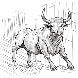 Bull Market, Stock Market Themed Coloring Pages 3