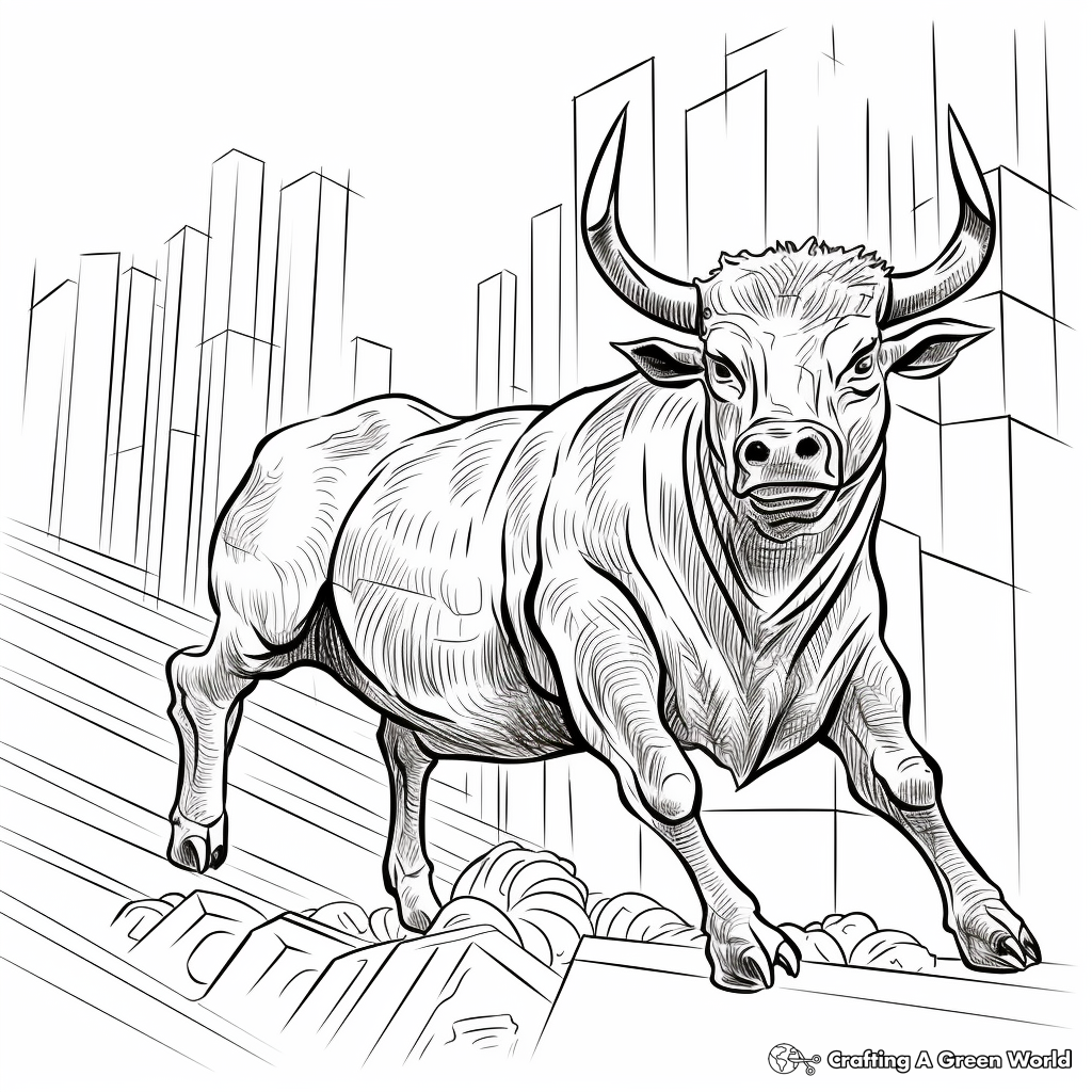 Bull Market, Stock Market Themed Coloring Pages 3