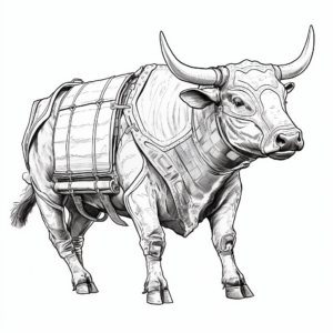 Bull Riding Gear Coloring Pages 2