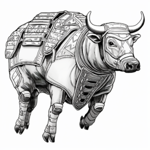 Bull Riding Gear Coloring Pages 3