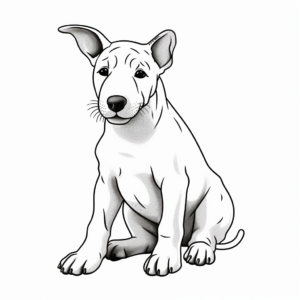 Bull Terrier Puppy Coloring Pages 1