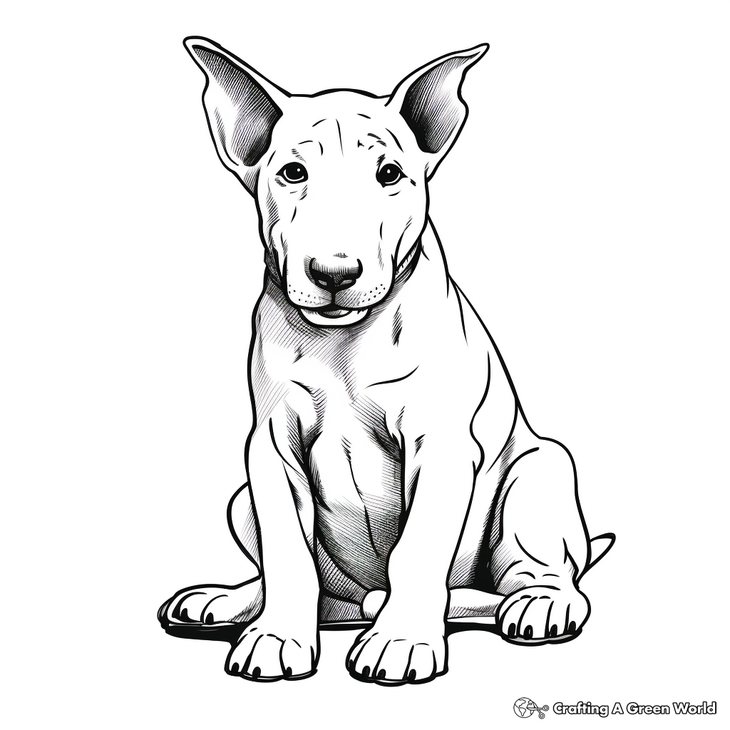 Bull Terrier Puppy Coloring Pages 2