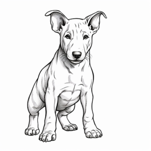 Bull Terrier Puppy Coloring Pages 3