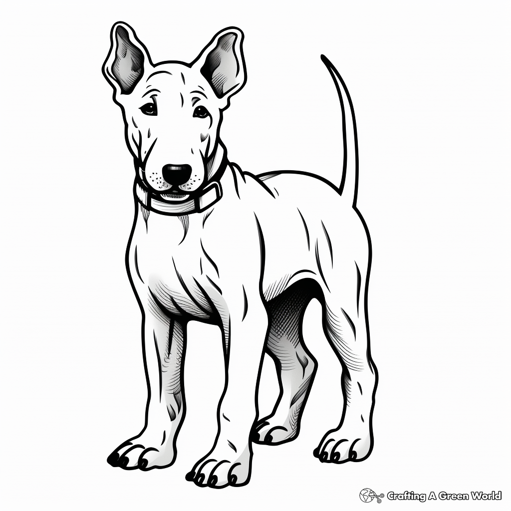 Bull Terrier Puppy Coloring Pages 4